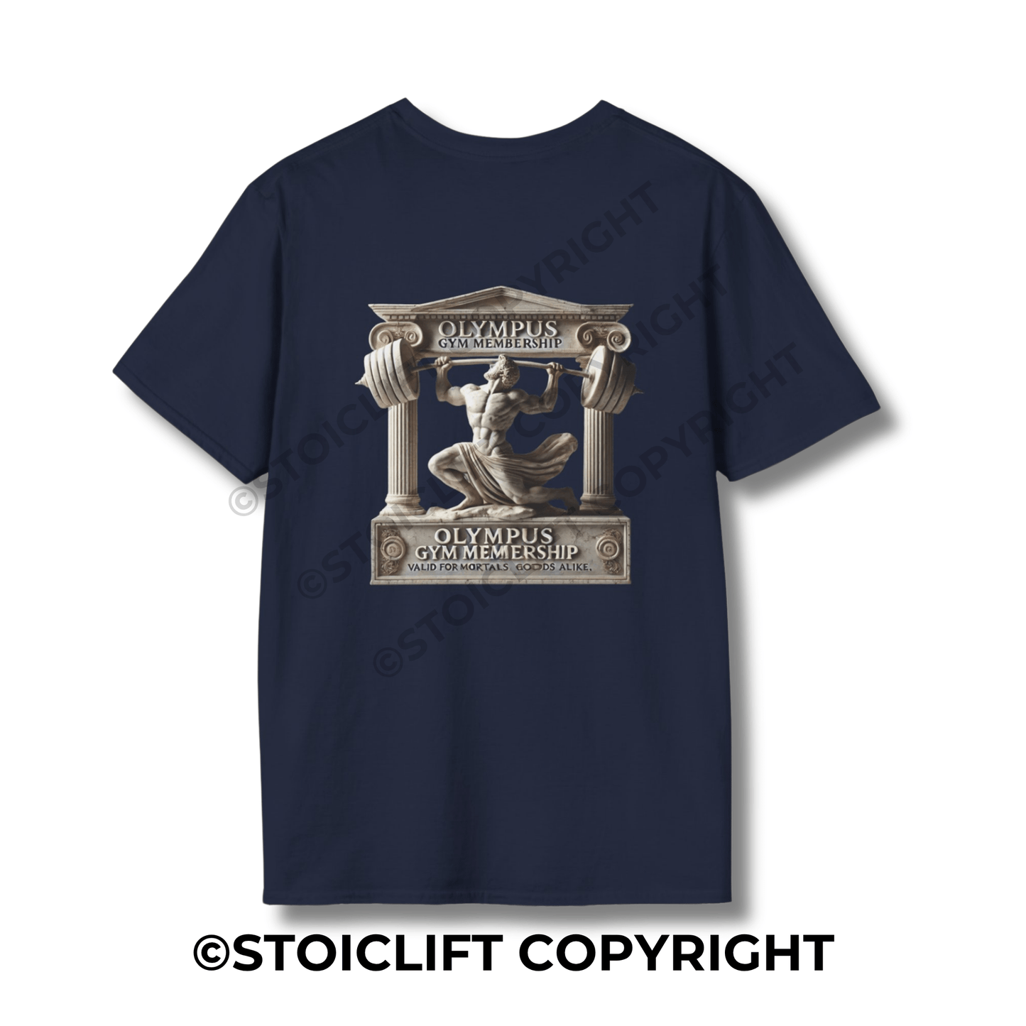StoicLift Unisex Softstyle T-Shirt – "Olympus Gym Membership."