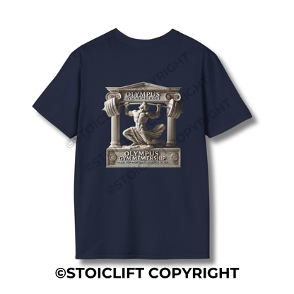 StoicLift Unisex Softstyle T-Shirt – "Olympus Gym Membership."