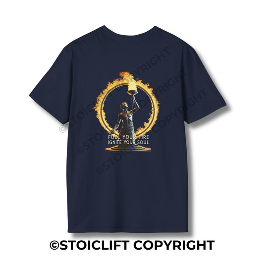 StoicLift Unisex Softstyle T-Shirt – "Fuel your fire, ignite your soul."