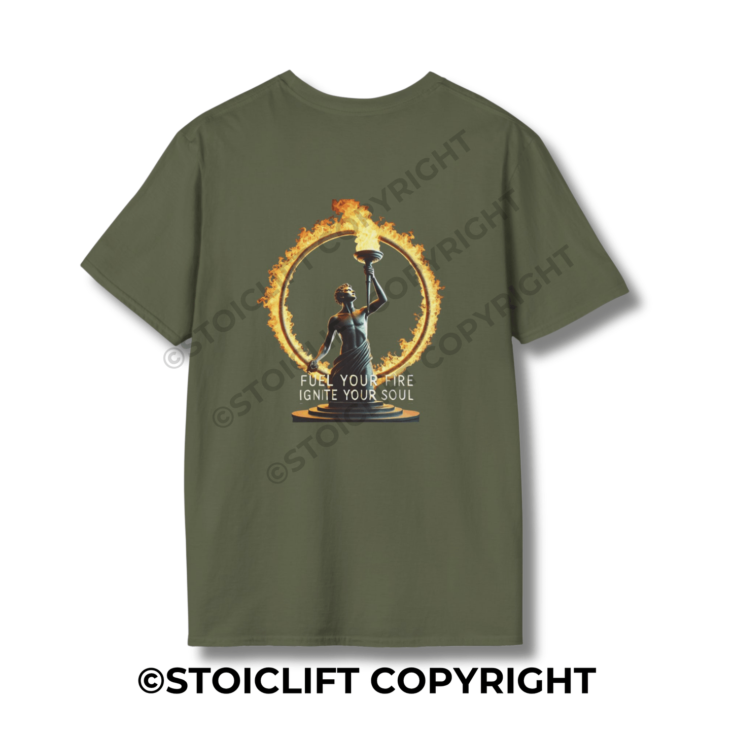 StoicLift Unisex Softstyle T-Shirt – "Fuel your fire, ignite your soul."