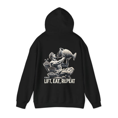 StoicLift Heavy Blend Hoodie - "Lift, Eat, Repeat."