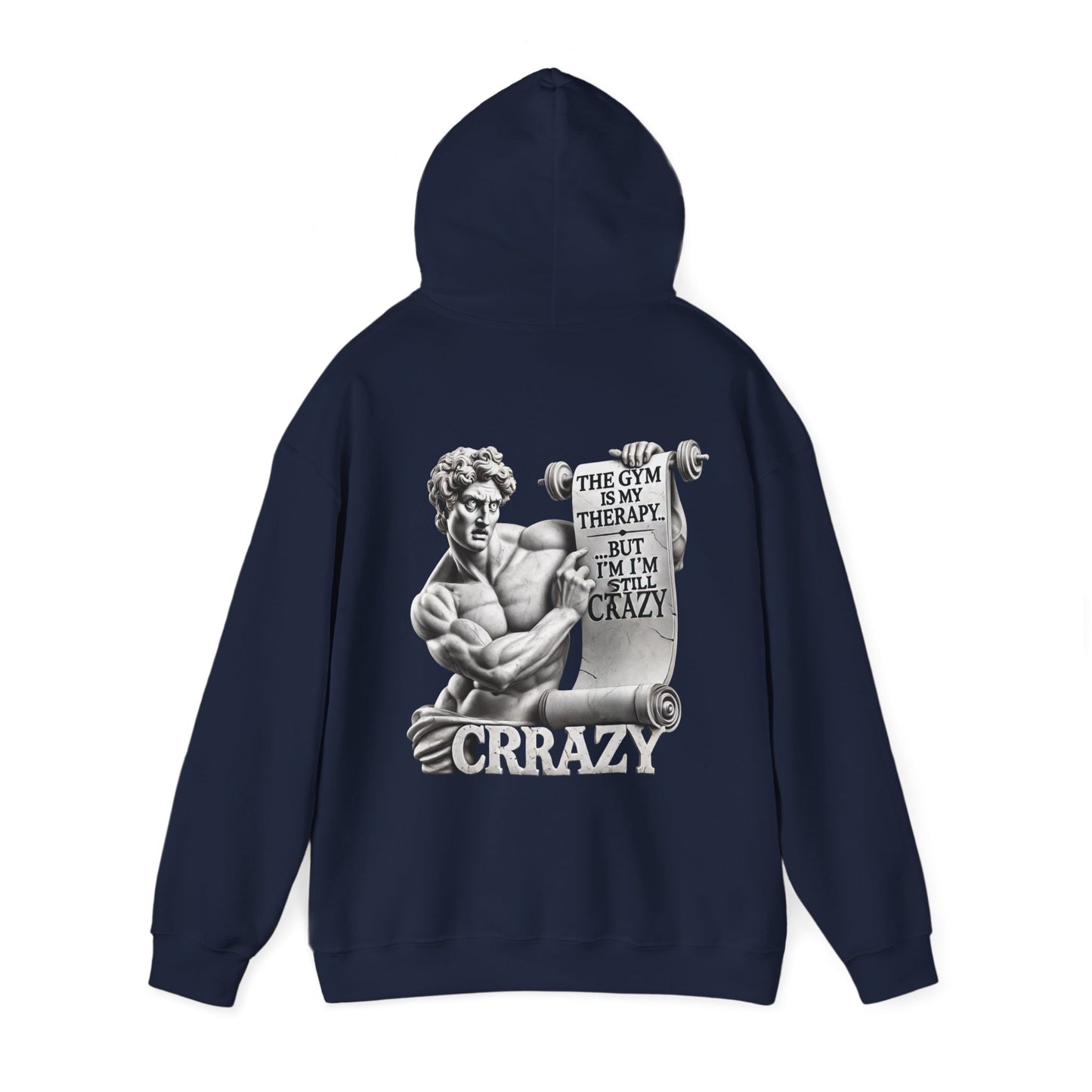 StoicLift Heavy Blend Hoodie - "The gym is my therapy, but I'm still crazy."