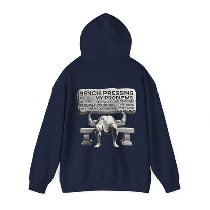 StoicLift Heavy Blend Hoodie - "Bench pressing my problems."