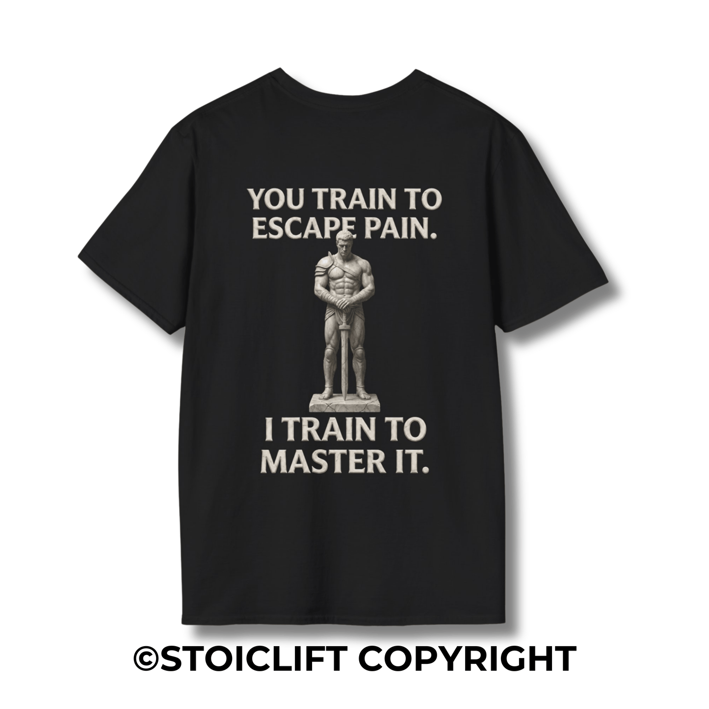 "You train to escape pain." – T-Shirt