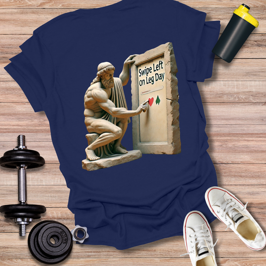 StoicLift Unisex Softstyle T-Shirt – "Swipe left on leg day."