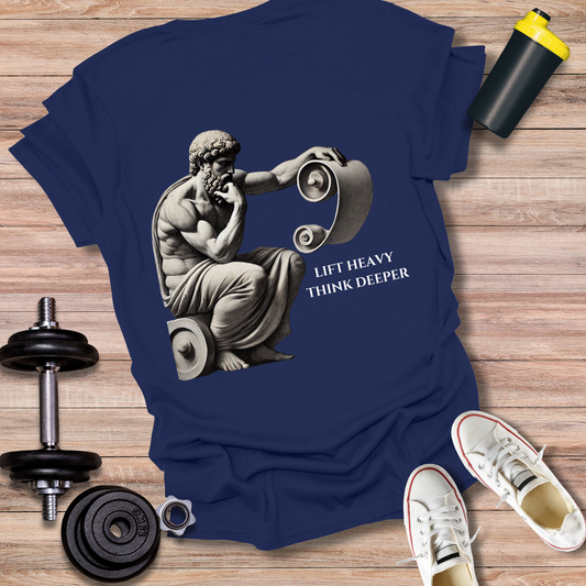 StoicLift Unisex Softstyle T-Shirt – "Lift heavy, think deeper."