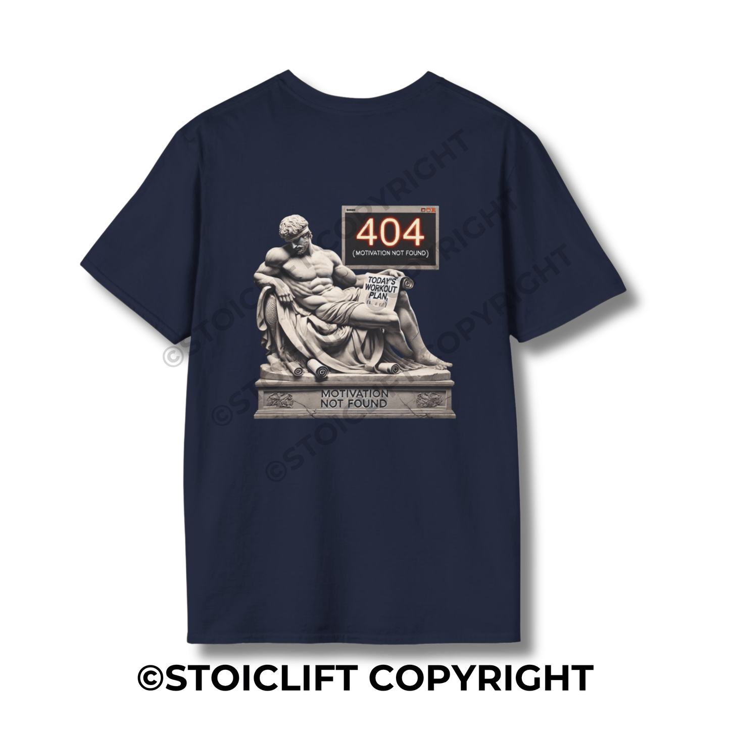 StoicLift Unisex Softstyle T-Shirt – "Motivation not found."
