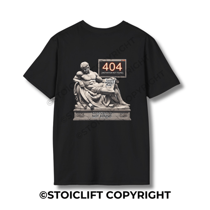 StoicLift Unisex Softstyle T-Shirt – "Motivation not found."