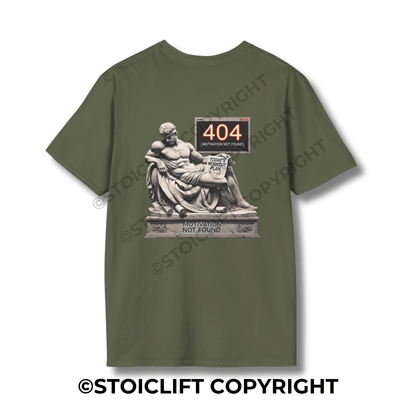StoicLift Unisex Softstyle T-Shirt – "Motivation not found."