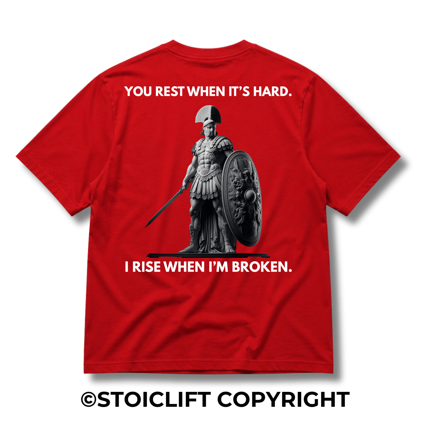 "YOU REST WHEN IT’S HARD. I RISE WHEN I’M BROKEN." - Heavyweight Oversized Tee