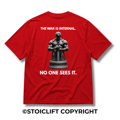 "THE WAR IS INTERNAL." - Heavyweight Oversized Tee