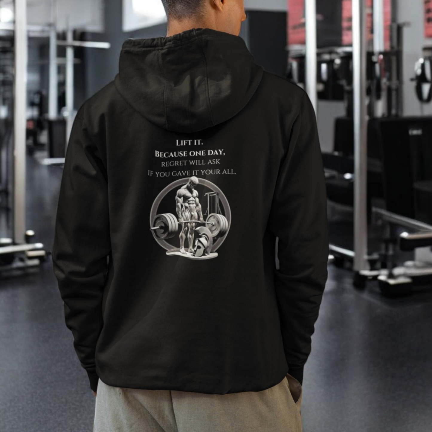 StoicLift Heavy Blend Hoodie - "Lift it. Because one day, regret will ask if you gave it your all."