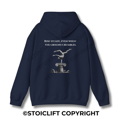 StoicLift Heavy Blend Hoodie - "Rise steady, even when the ground crumbles."