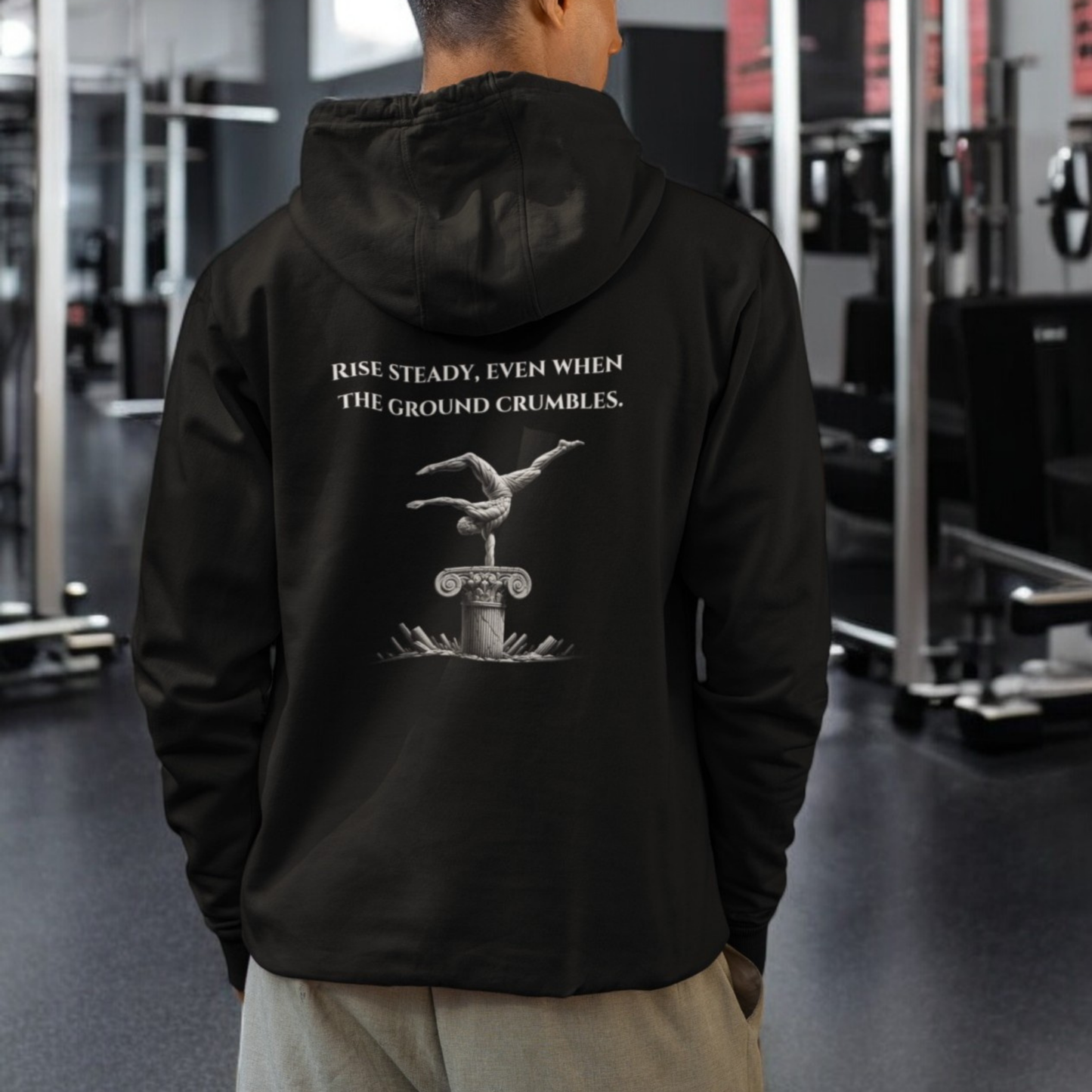 StoicLift Heavy Blend Hoodie - "Rise steady, even when the ground crumbles."