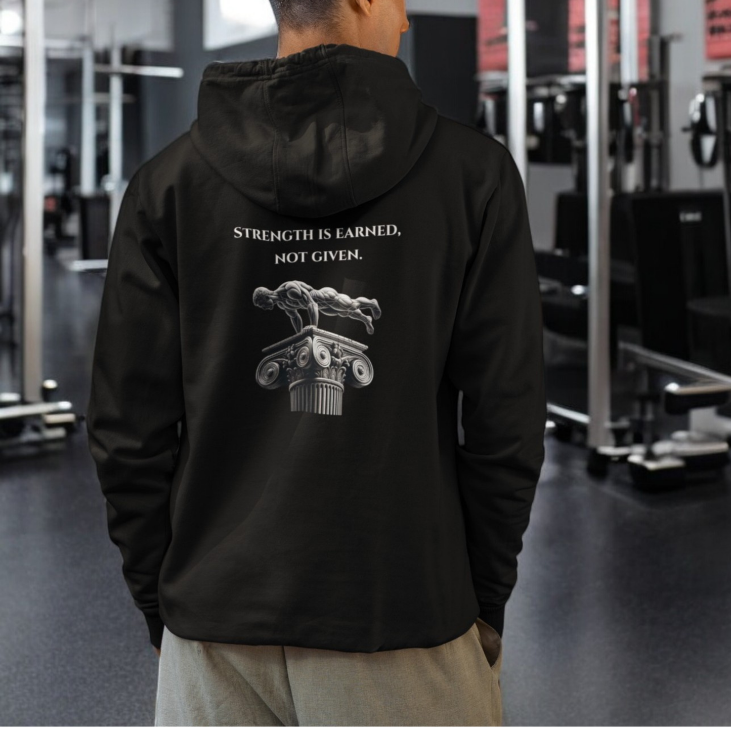 StoicLift Heavy Blend Hoodie - "Strength is Earned, Not Given"