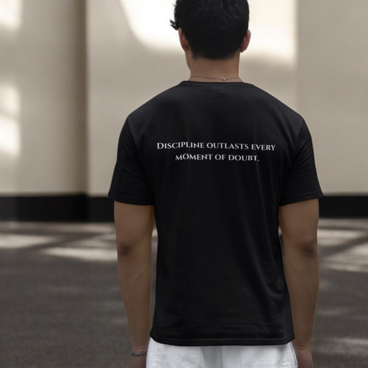 StoicLift Unisex Softstyle T-Shirt – "Discipline outlasts every moment of doubt."