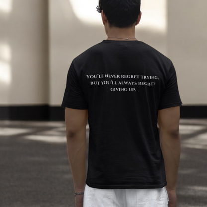 StoicLift Unisex Softstyle T-Shirt – "You’ll never regret trying, but you’ll always regret giving up."