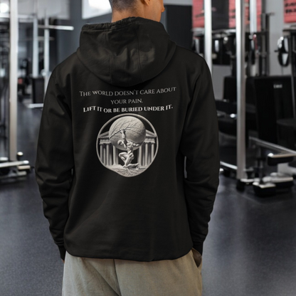 StoicLift Heavy Blend Hoodie - "The world doesn’t care about your pain. Lift it or be buried under it."