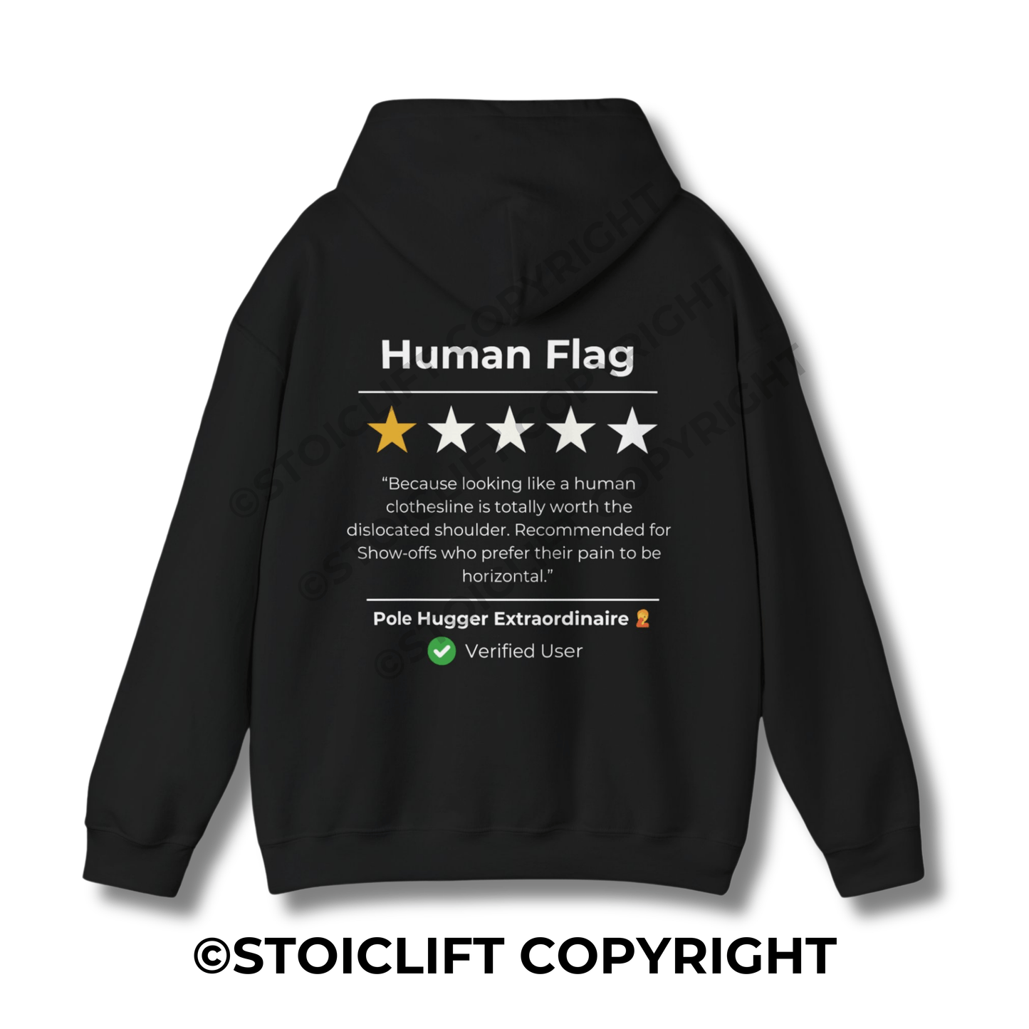 StoicLift Heavy Blend Hoodie - "Human Flag"