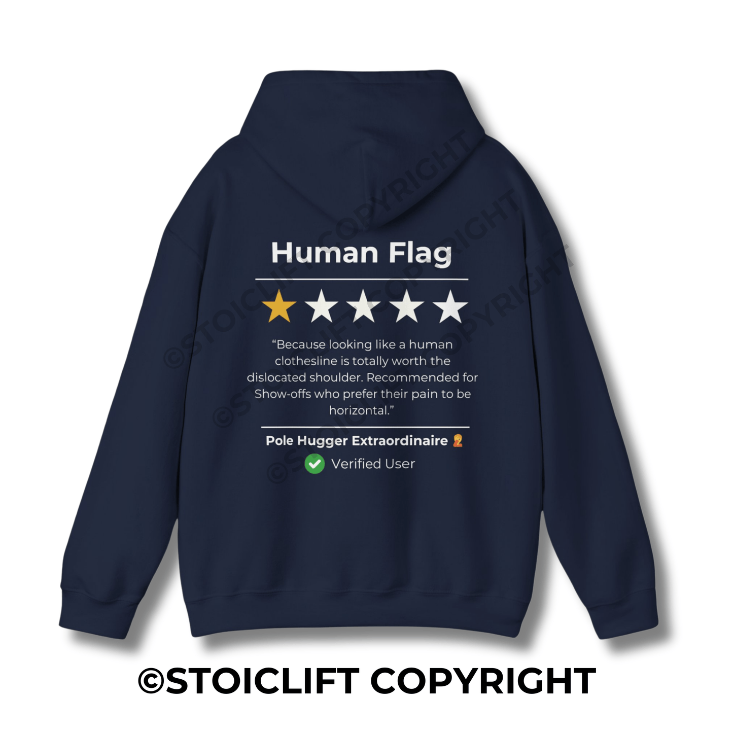StoicLift Heavy Blend Hoodie - "Human Flag"