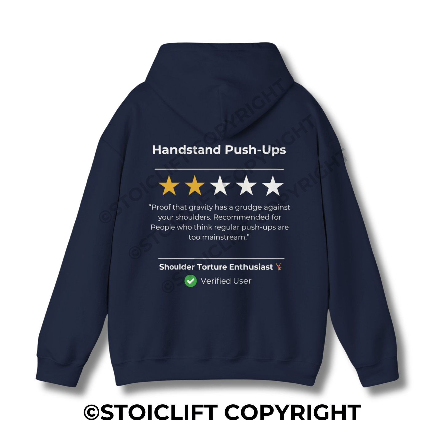 StoicLift Heavy Blend Hoodie - "Handstand Push-Ups"