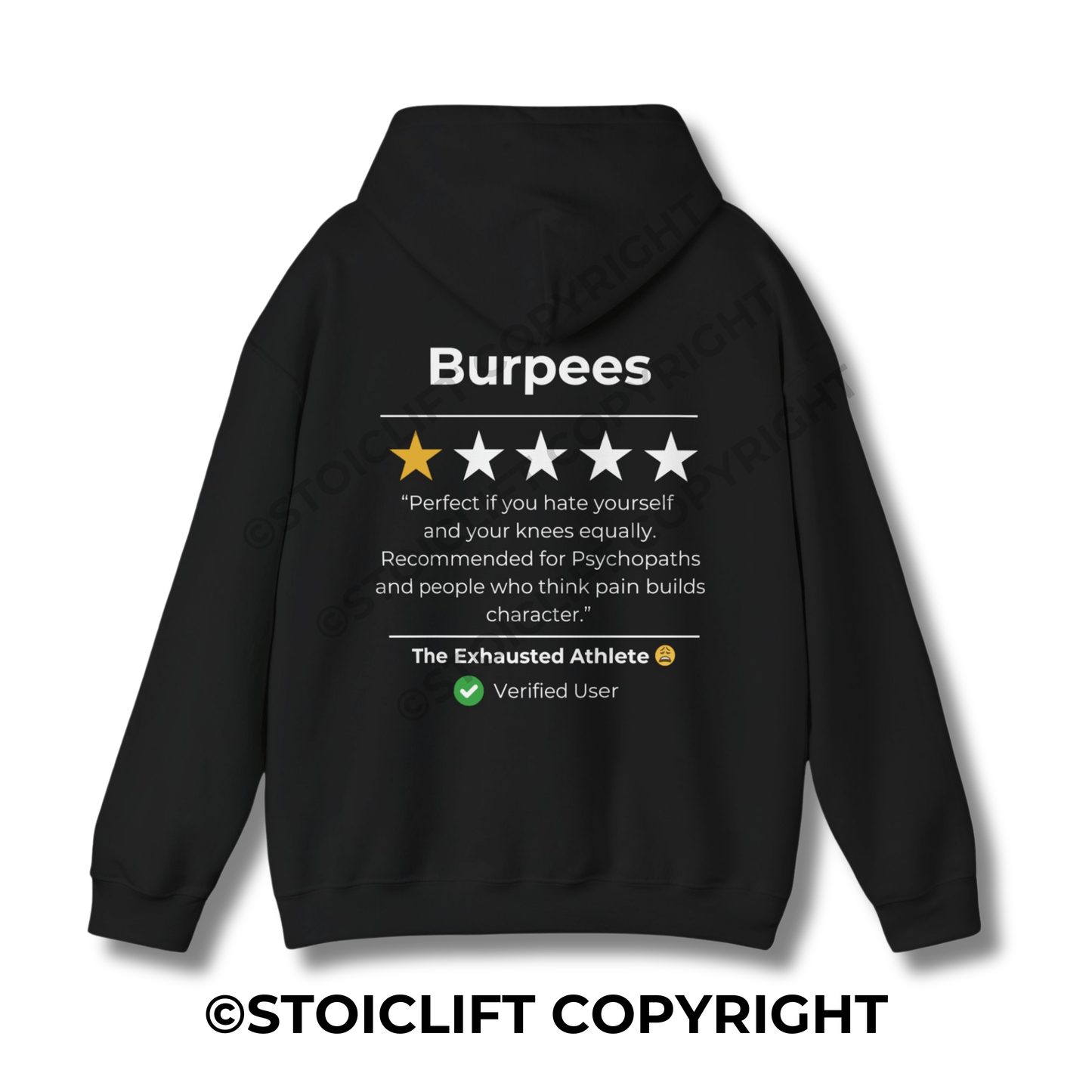 StoicLift Heavy Blend Hoodie - "Burpees"