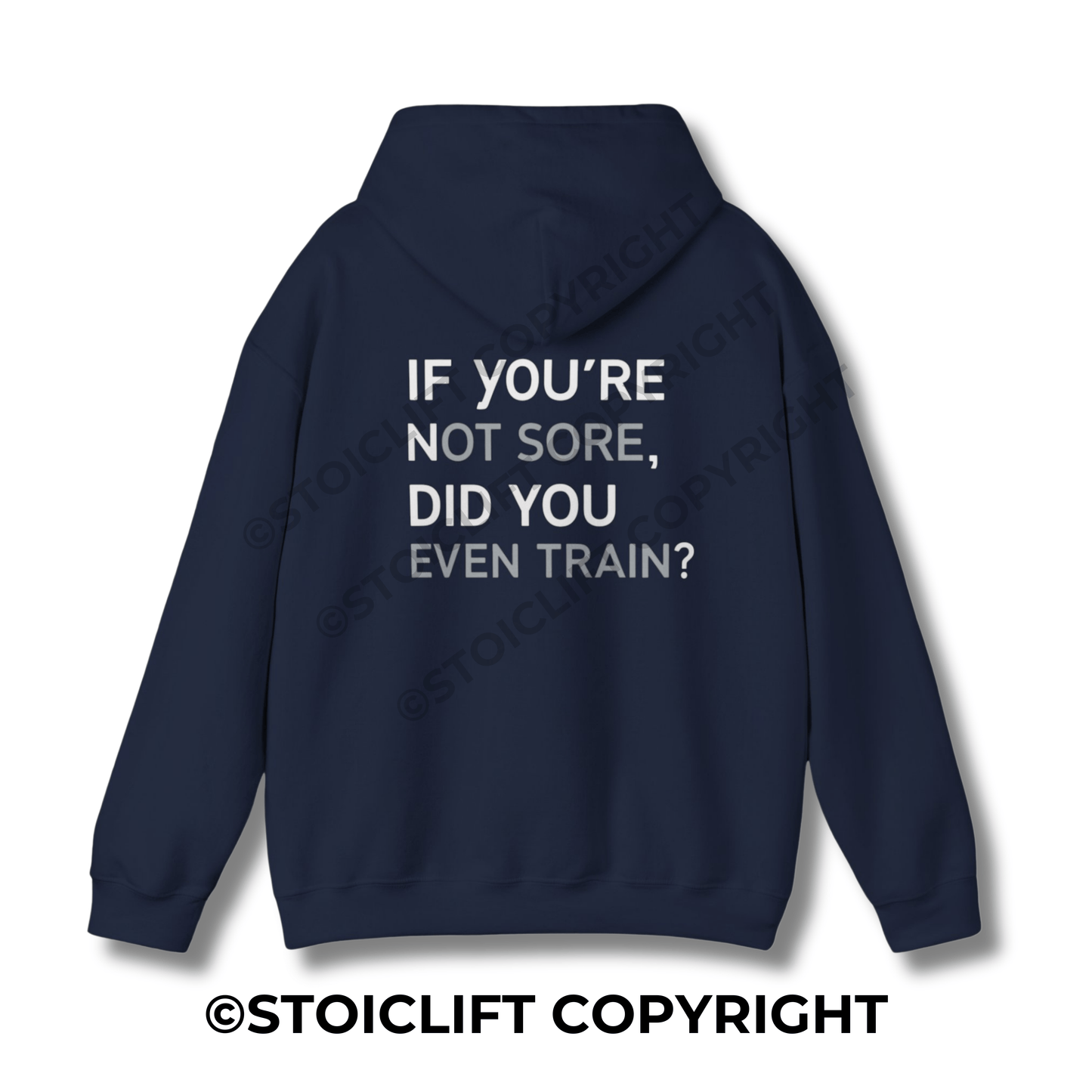 StoicLift Heavy Blend Hoodie - "If you're not sore, did you even train?"