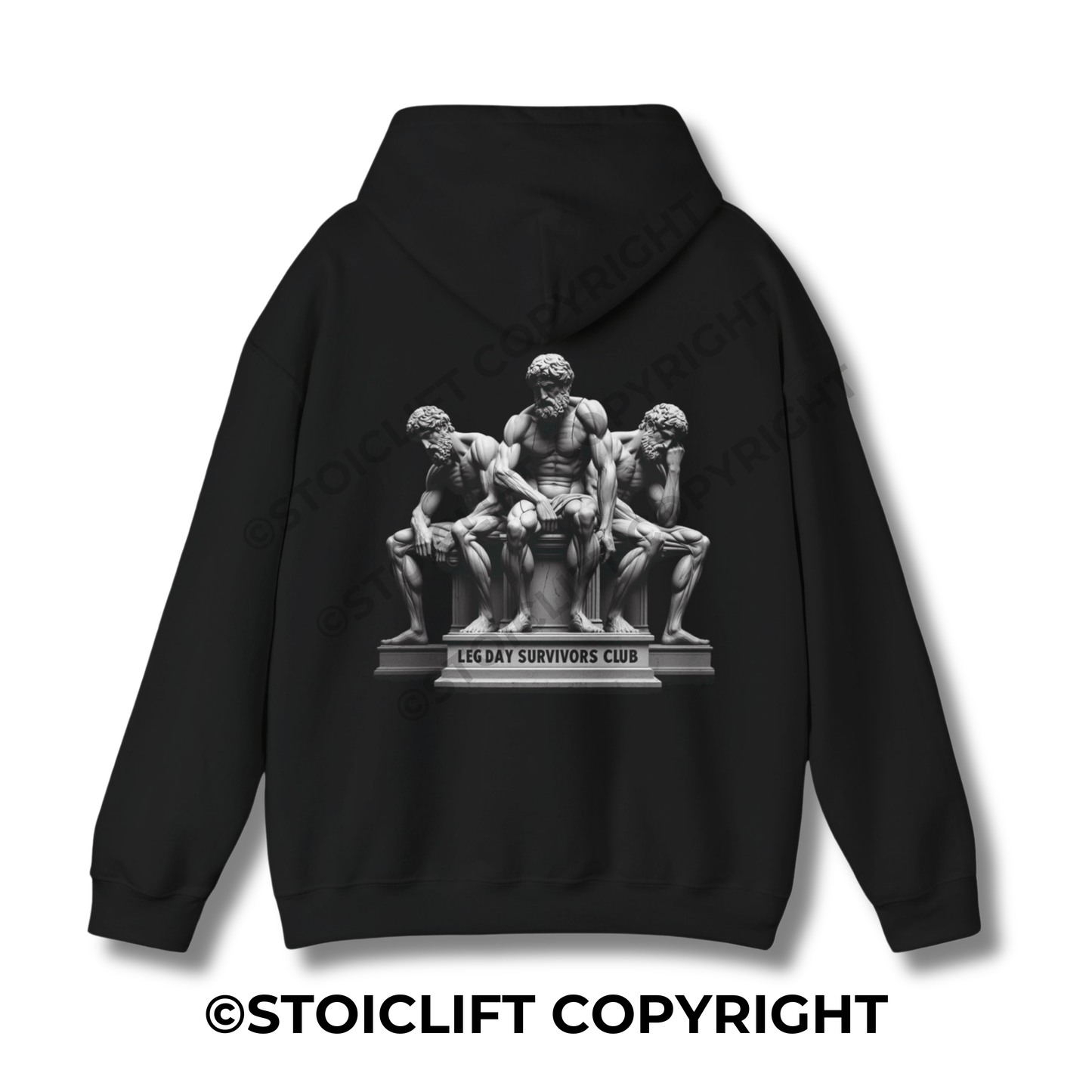 StoicLift Heavy Blend Hoodie - "Leg day survivors club."