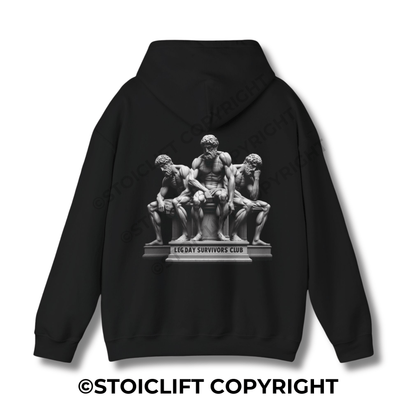 StoicLift Heavy Blend Hoodie - "Leg day survivors club."