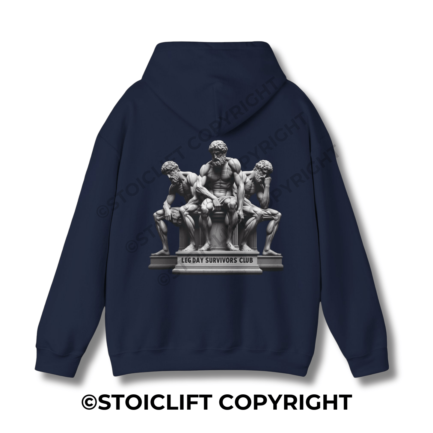 StoicLift Heavy Blend Hoodie - "Leg day survivors club."
