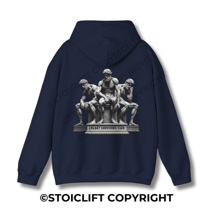 StoicLift Heavy Blend Hoodie - "Leg day survivors club."