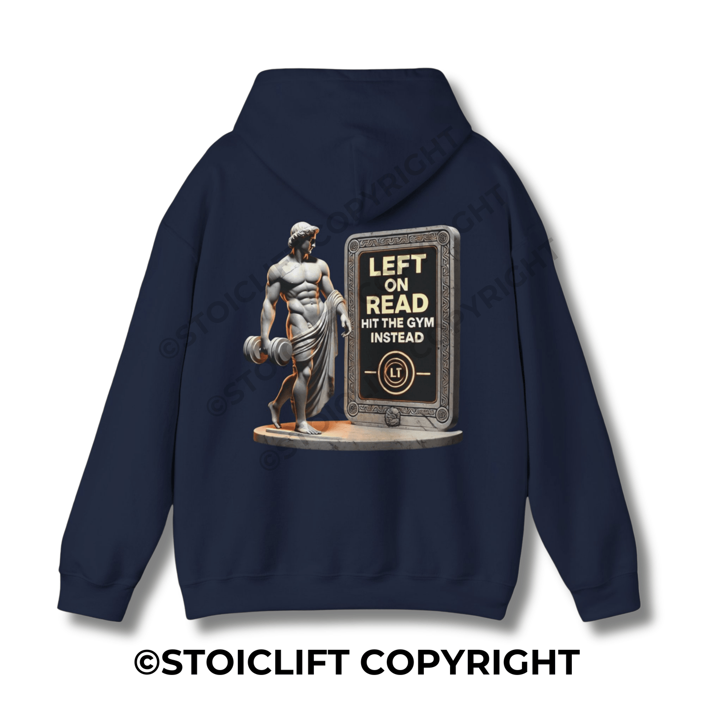 StoicLift Heavy Blend Hoodie - "Left on read, hit the gym instead."