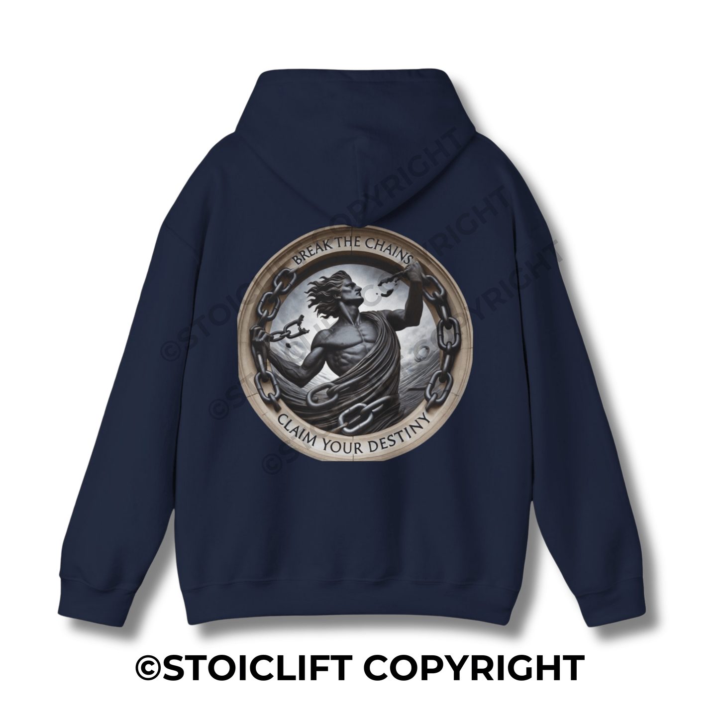 StoicLift Heavy Blend Hoodie - "Break the chains, claim your destiny."