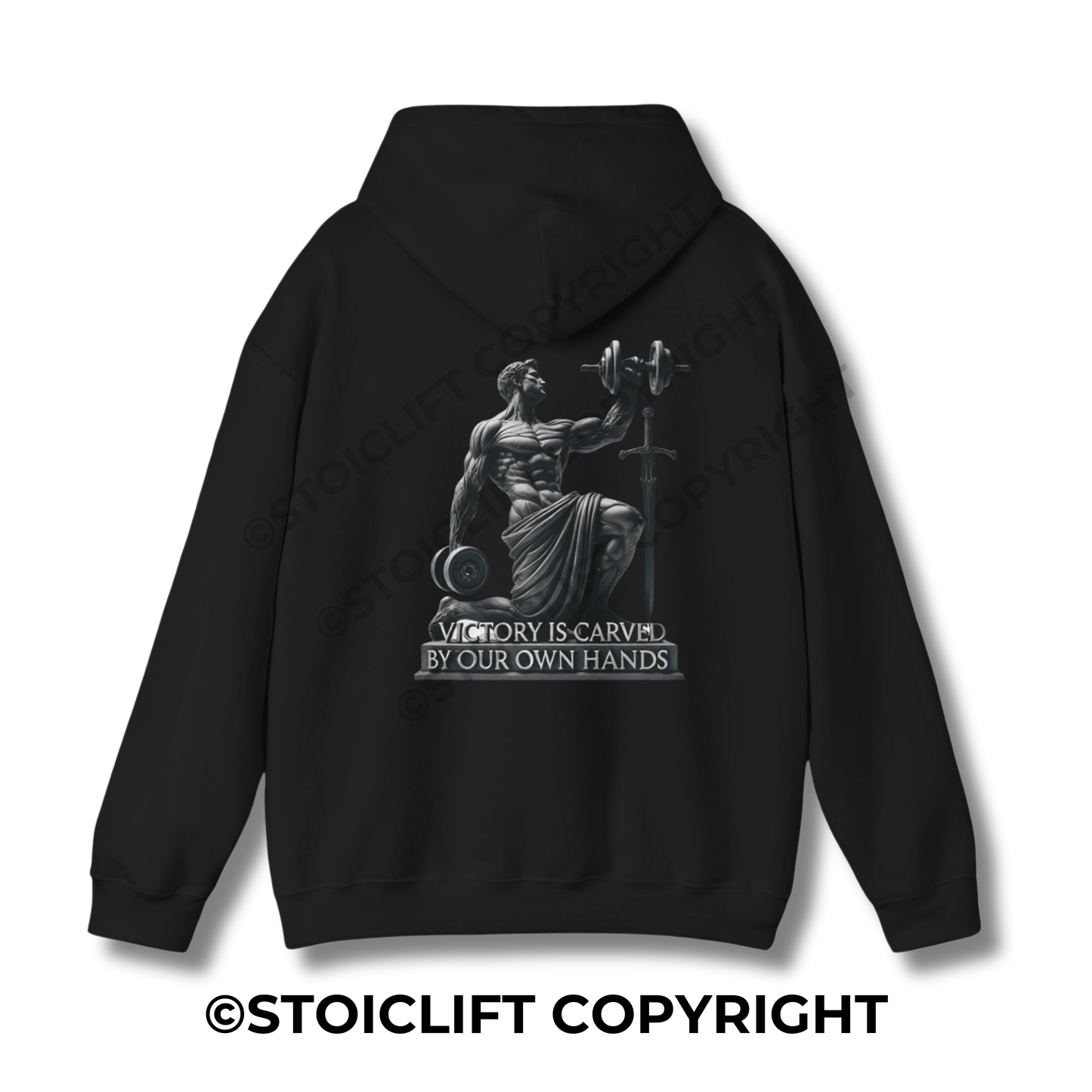 StoicLift Heavy Blend Hoodie - "Victory is carved by our own hands."