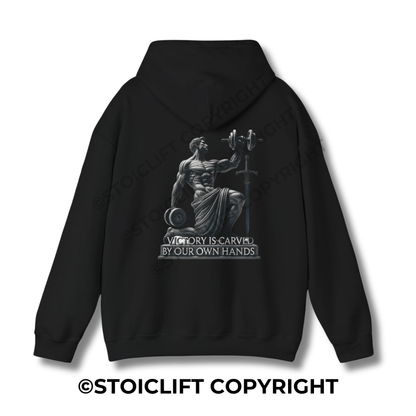 StoicLift Heavy Blend Hoodie - "Victory is carved by our own hands."