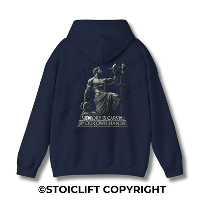 StoicLift Heavy Blend Hoodie - "Victory is carved by our own hands."