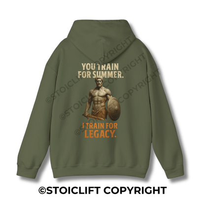 StoicLift Heavy Blend Hoodie - "You train for summer, I train for legacy."