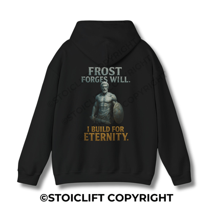 StoicLift Heavy Blend Hoodie - "Frost forges will. I build for eternity."