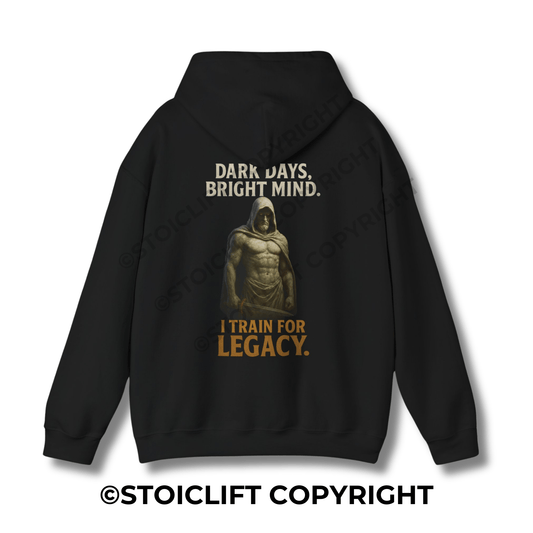 StoicLift Heavy Blend Hoodie - "Dark days bright mind. I train for legacy."