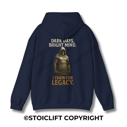 StoicLift Heavy Blend Hoodie - "Dark days bright mind. I train for legacy."