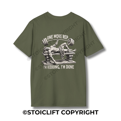 StoicLift Unisex Softstyle T-Shirt – "One more rep... I'm kidding, I'm done.."