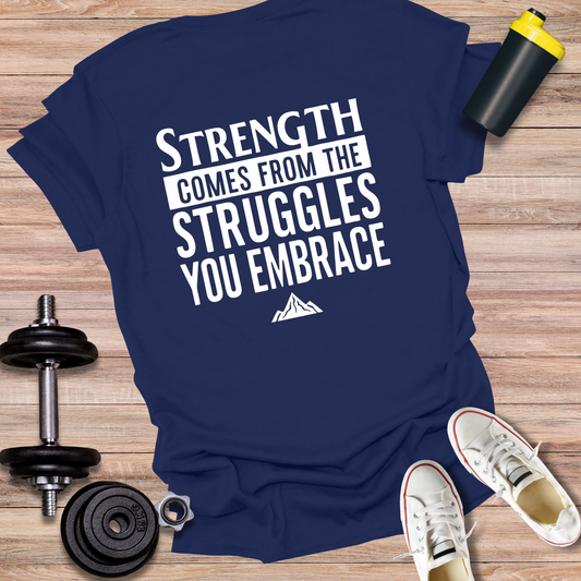 StoicLift Unisex Softstyle T-Shirt – "Strength comes from the struggles you embrace."