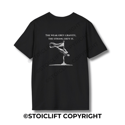 StoicLift Unisex Softstyle T-Shirt – "The weak obey gravity, the strong defy it."