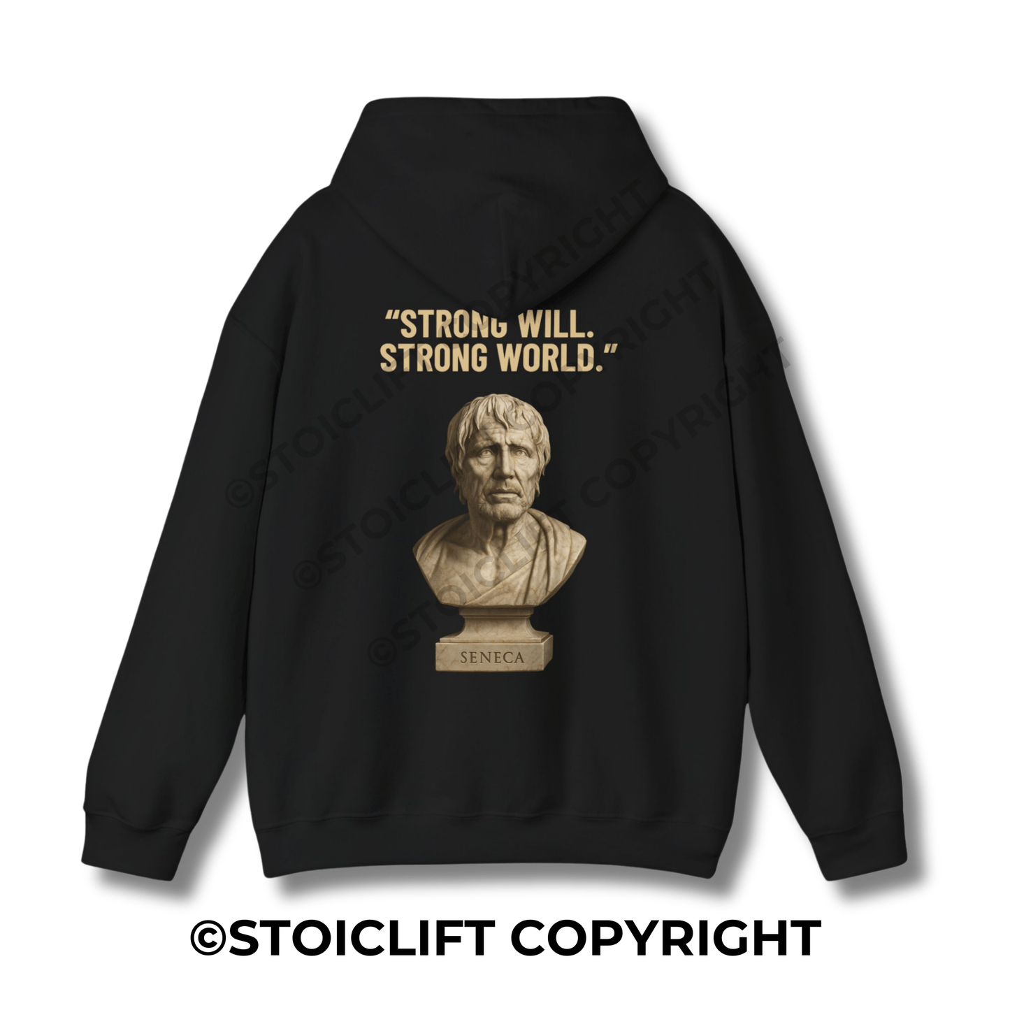 StoicLift Heavy Blend Hoodie - "Strong will. Strong world."