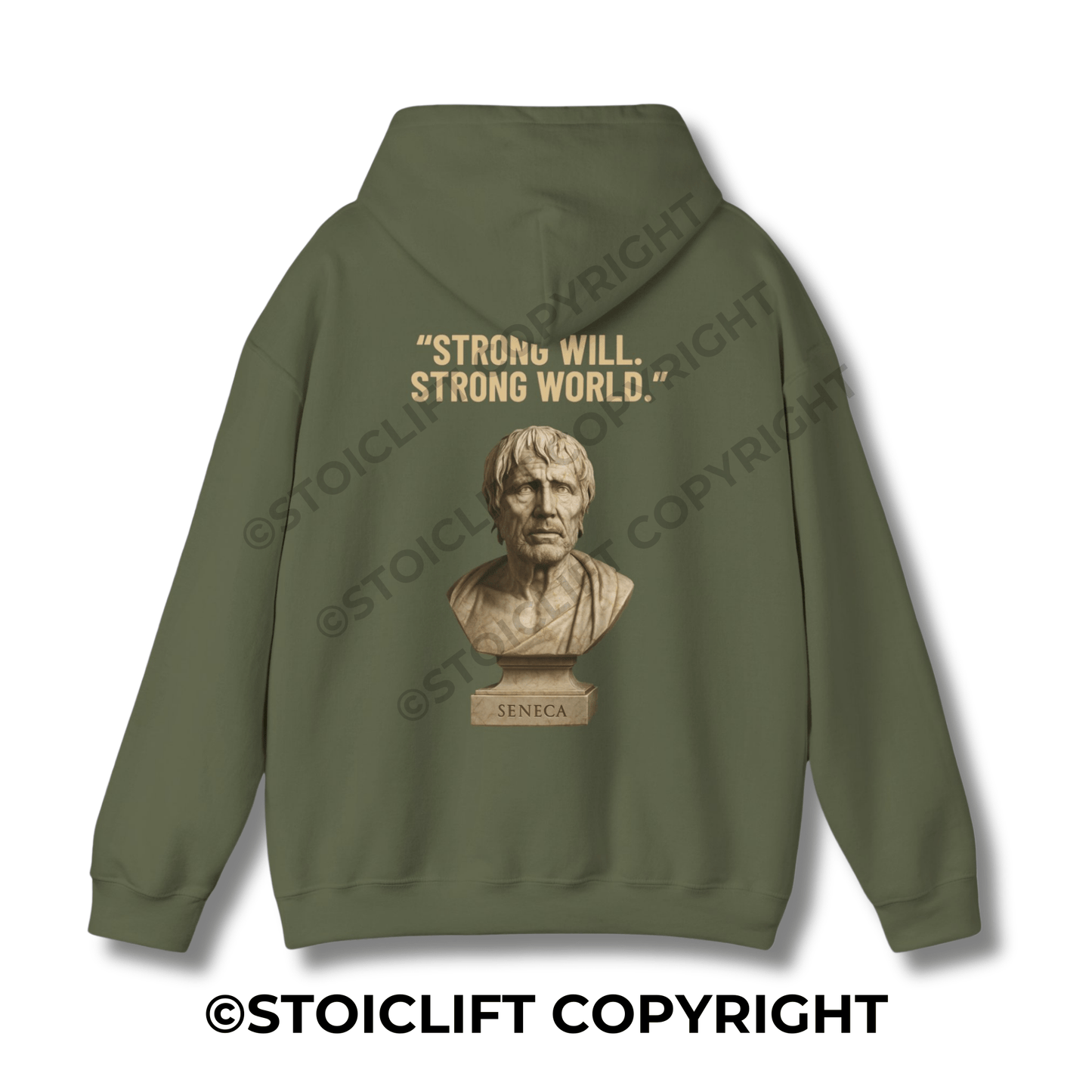 StoicLift Heavy Blend Hoodie - "Strong will. Strong world."