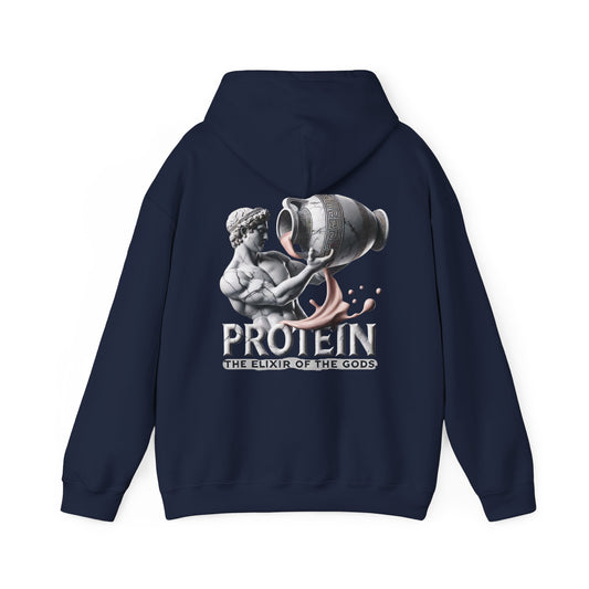 StoicLift Heavy Blend Hoodie - "PROTEIN. THE ELIXIR OF THE GODS."