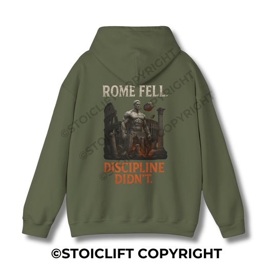 StoicLift Heavy Blend Hoodie - "Rome fell, discipline didn't."