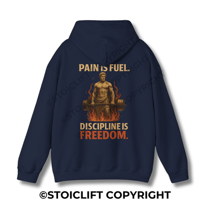 StoicLift Heavy Blend Hoodie - "Pain is fuel, discipline is freedom."
