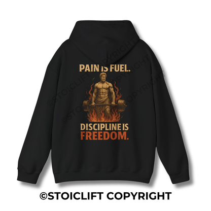 StoicLift Heavy Blend Hoodie - "Pain is fuel, discipline is freedom."