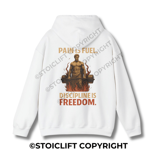 StoicLift Heavy Blend Hoodie - "Pain is fuel, discipline is freedom."